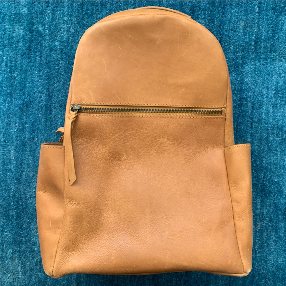ABLE Alem Women's Leather Backpack - Cognac